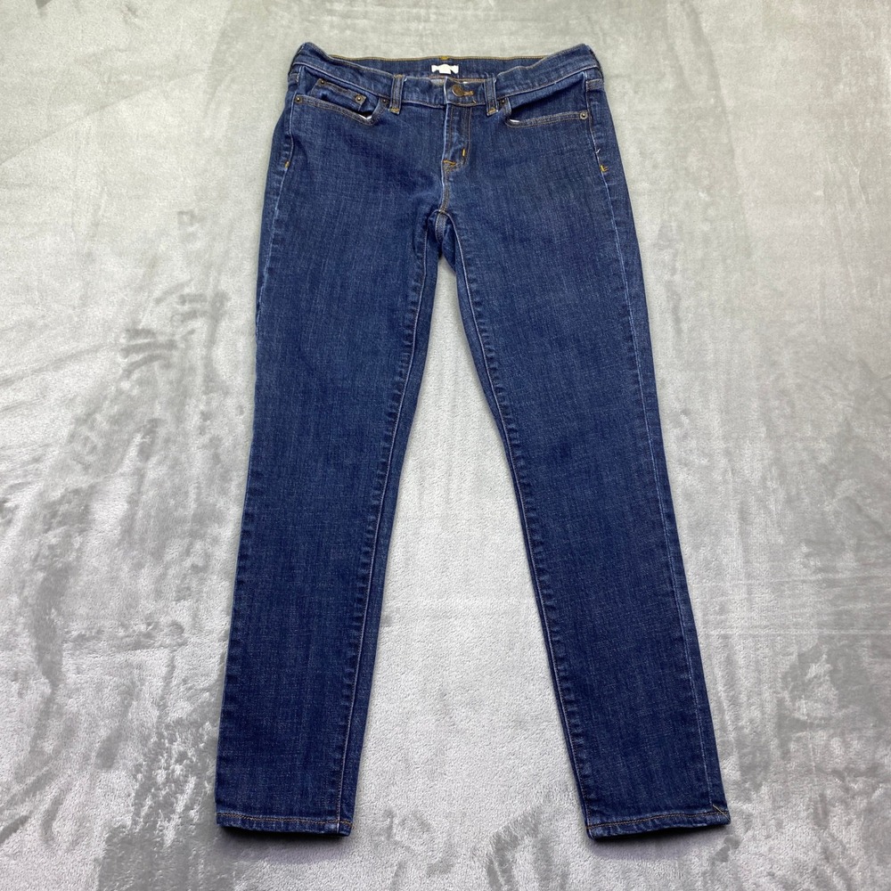 J.Crew Stretch Toothpick Skinny Jeans Dark Wash Indigo Blue 70934 Size 26 Grunge
